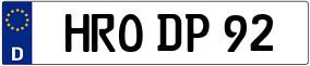 Trailer License Plate